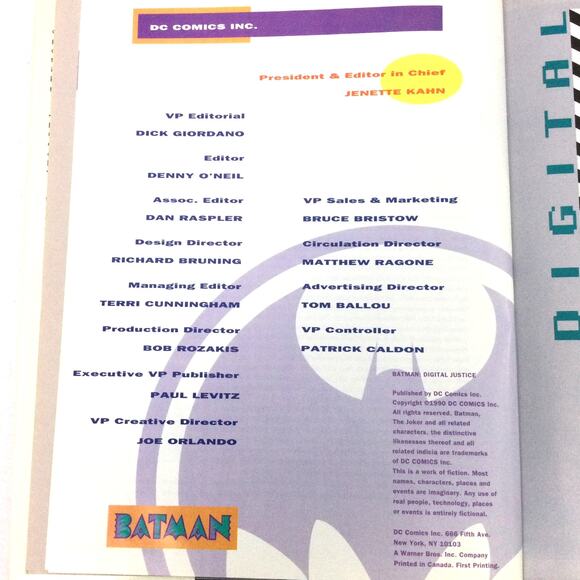 Batman Digital Justice By Pepe Moreno Computer Generated 1990 DC Comic - Picture 11 of 15